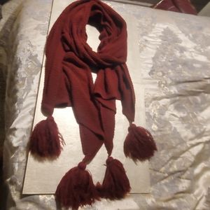 Its almost summer but its STILL COLD at WORK sale. Marron scarf wrap w tassels